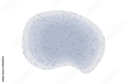 Blue mold. A fungus stain, a dirty, damp blot. Fungus in a humid environment on the surface. Reproduction of bacteria, mold icon. Mildew on the wet wall or indoors, health hazard. Vector illustration