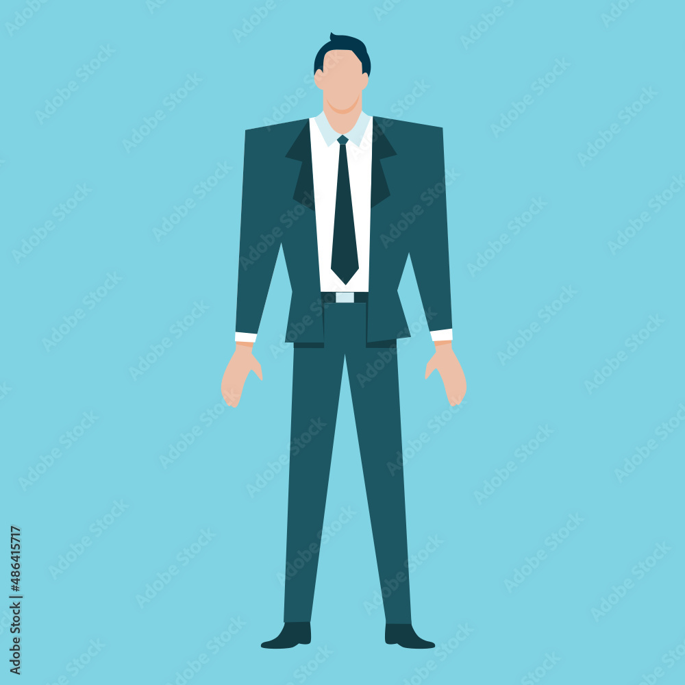 Business man standing. Business man standing.
