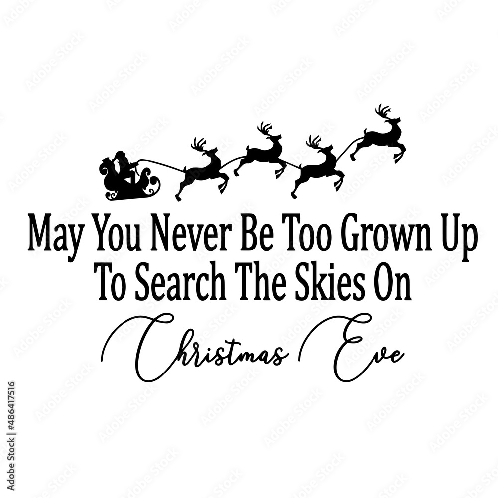 may you never be too grown up to search the skies on christmas eve