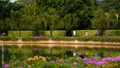 Jogging in the park