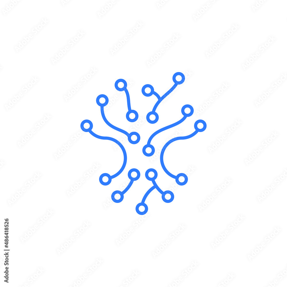 Line Tree Branch Network Connected line circle, crypto capital investment finance logo vector design Line Tree Branch Network Connected line circle, crypto capital investment finance logo vector design