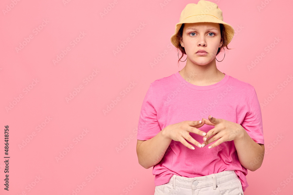 portrait of a young woman Youth clothing posing modern style Studio Model portrait of a young woman Youth clothing posing modern style Studio Model
