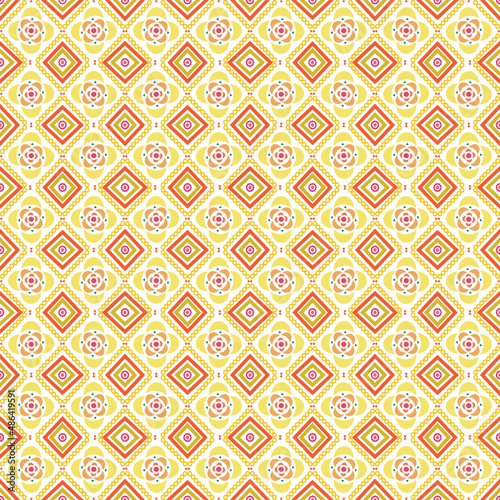 Geometric kilim ikat pattern with grunge texture.seamless colorful pattern for textile, ceramic tiles and design