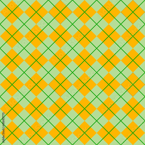pattern of yellow and green rhombuses on a light green background