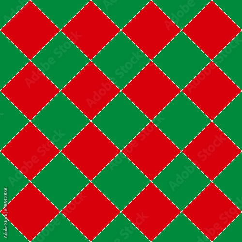 pattern of red and green rhombuses on background