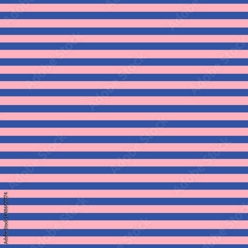 Blue and pink striped background.