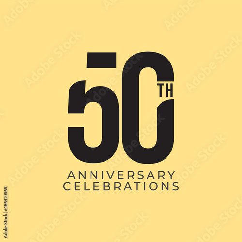 50 Th Anniversary Celebration Vector Template Design Illustration