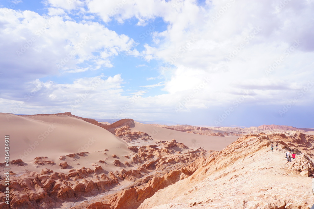 Naklejka premium チリにあるアタカマ砂漠の月の谷