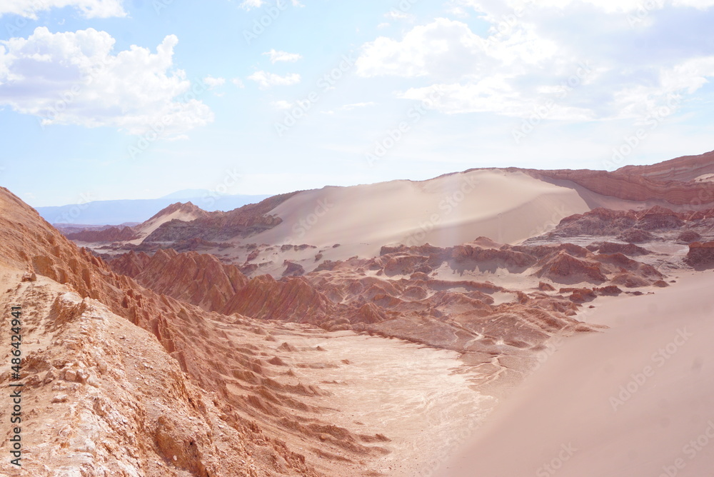 Fototapeta premium チリにあるアタカマ砂漠の月の谷