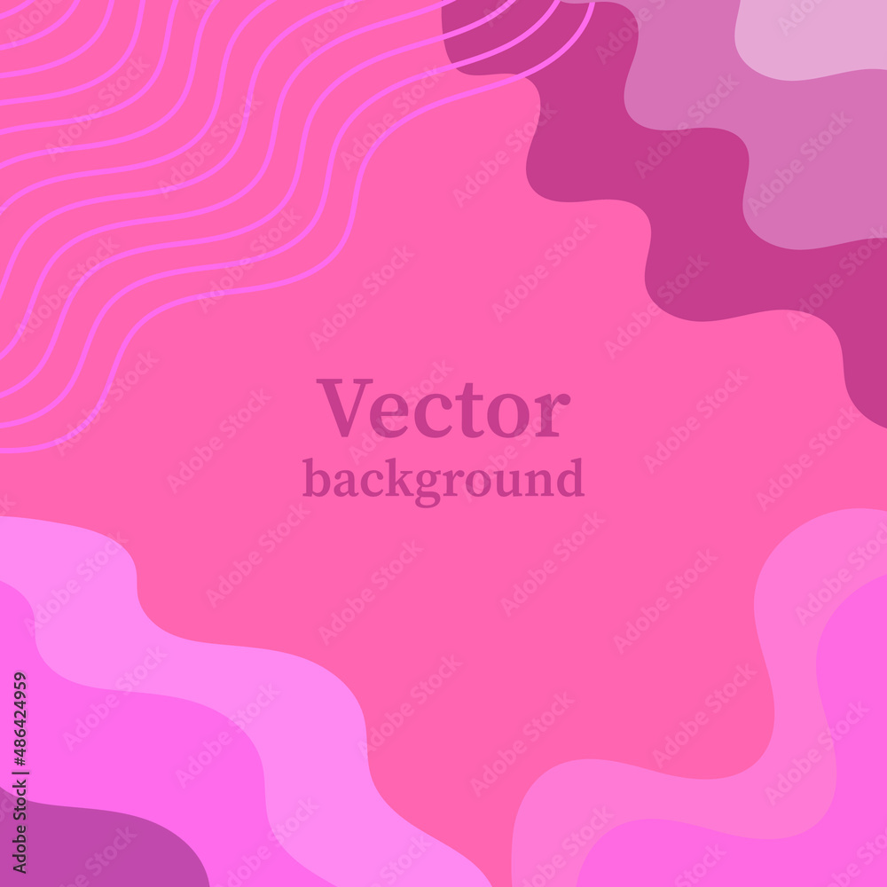 Beautiful gentle vector background in minimal trendy style with copy space for text