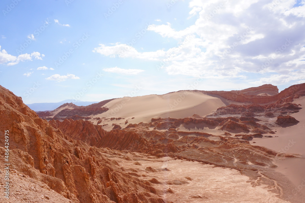 Naklejka premium チリのアタカマ砂漠の月の谷