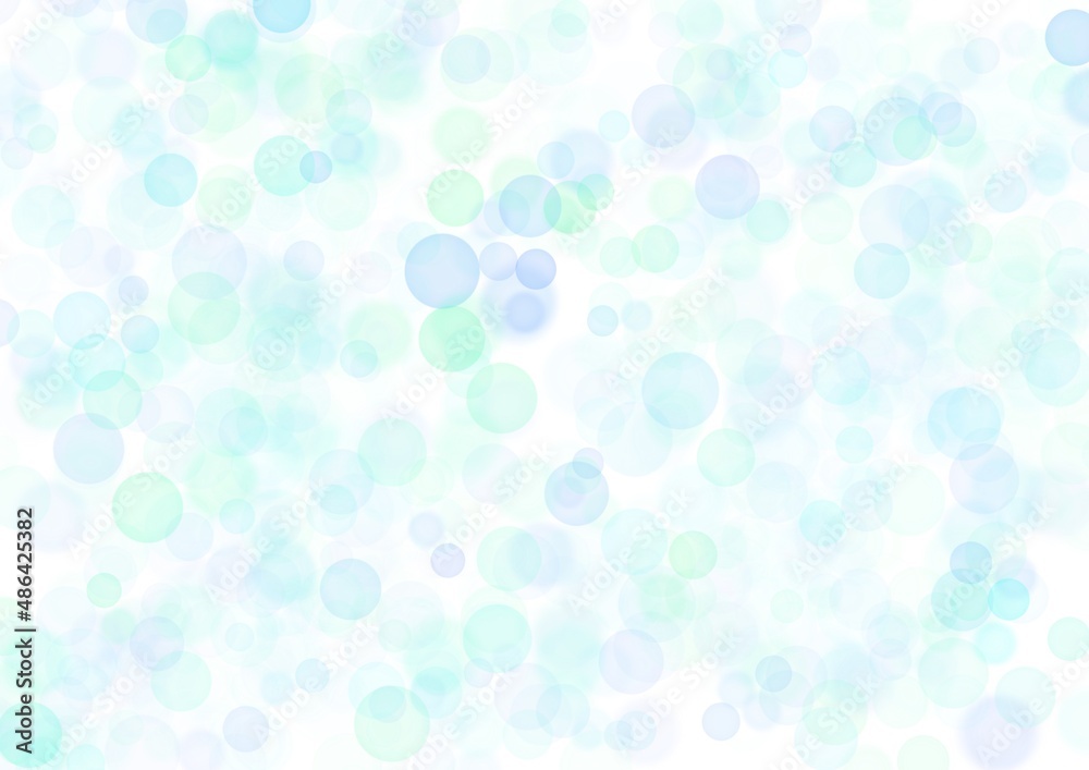Art abstract bubble white background with pastel blue and green colors for children holiday and party.