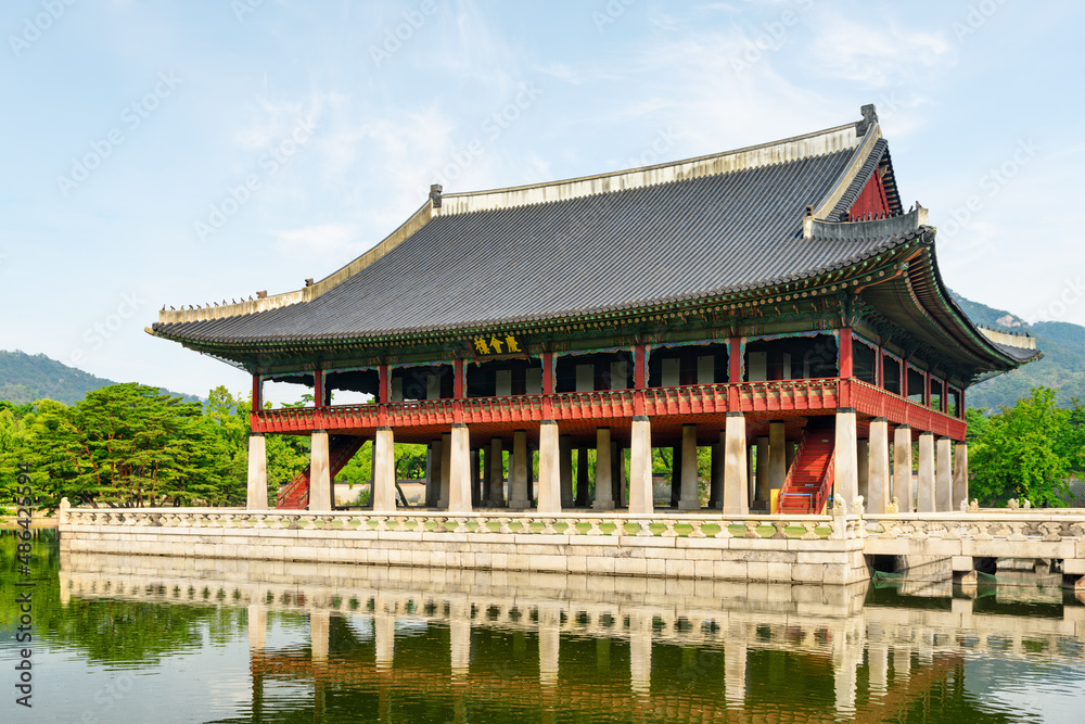 Gyeonghoeru Pavilion at Gyeongbokgung Palace, Seoul, South Korea