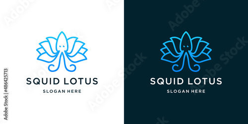 Lotus And Squid curved line concept