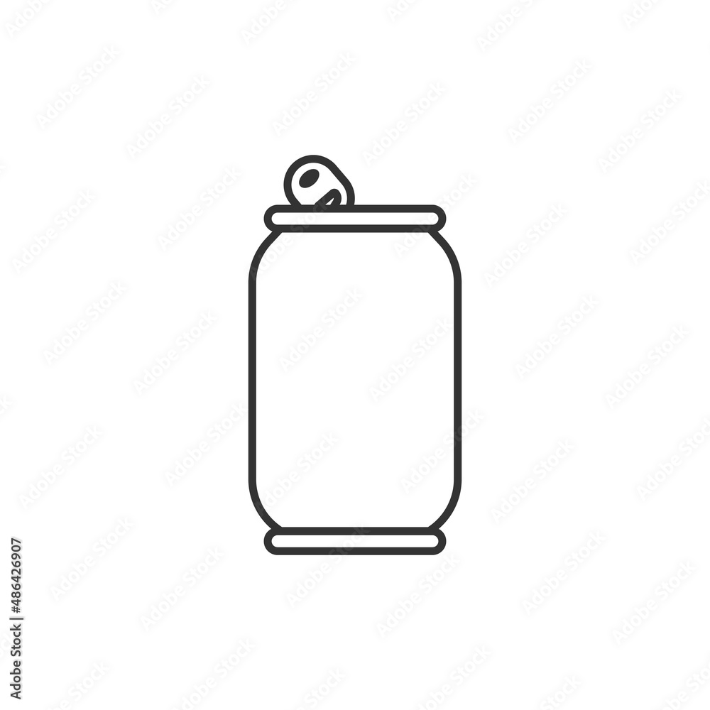 Soda can icon in flat style. Drink bottle vector illustration on isolated background. Beverage sign business concept. Soda can icon in flat style. Drink bottle vector illustration on isolated background. Beverage sign business concept.
