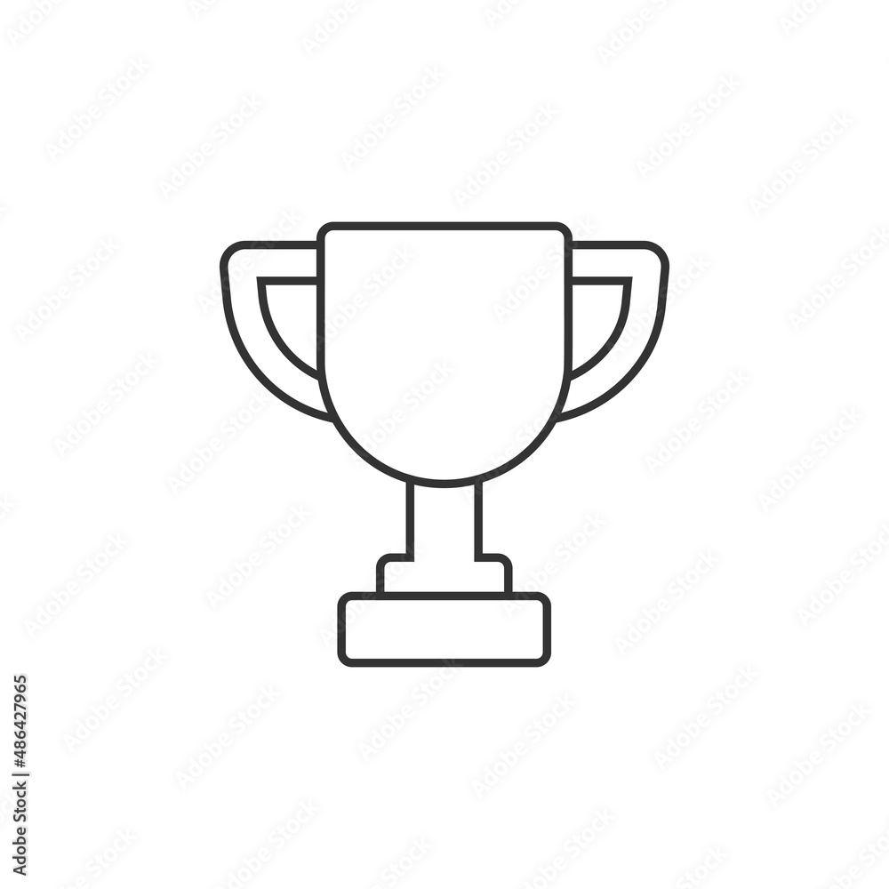 Trophy cup icon in flat style. Goblet prize vector illustration on isolated background. Award sign business concept. Trophy cup icon in flat style. Goblet prize vector illustration on isolated background. Award sign business concept.