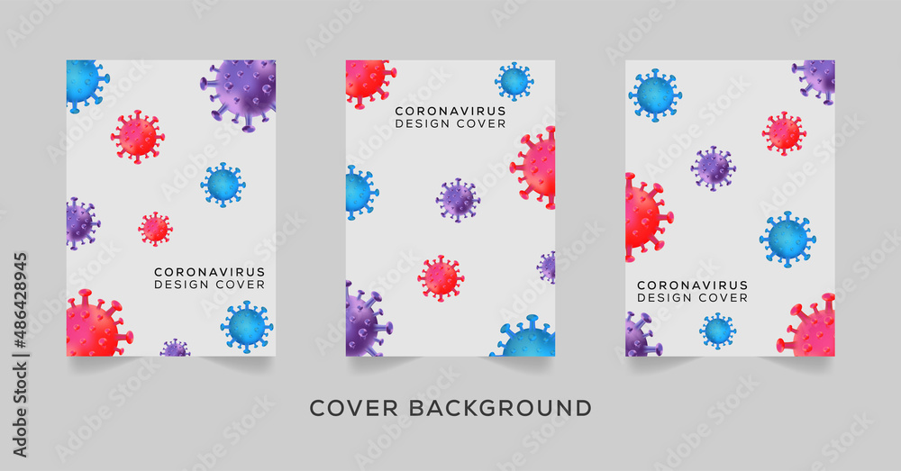Coronavirus design cover premium vector