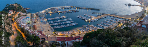 Photography Aerial views of the city of Blanes on the Costa Brava of Gerona Maresme Barcelon