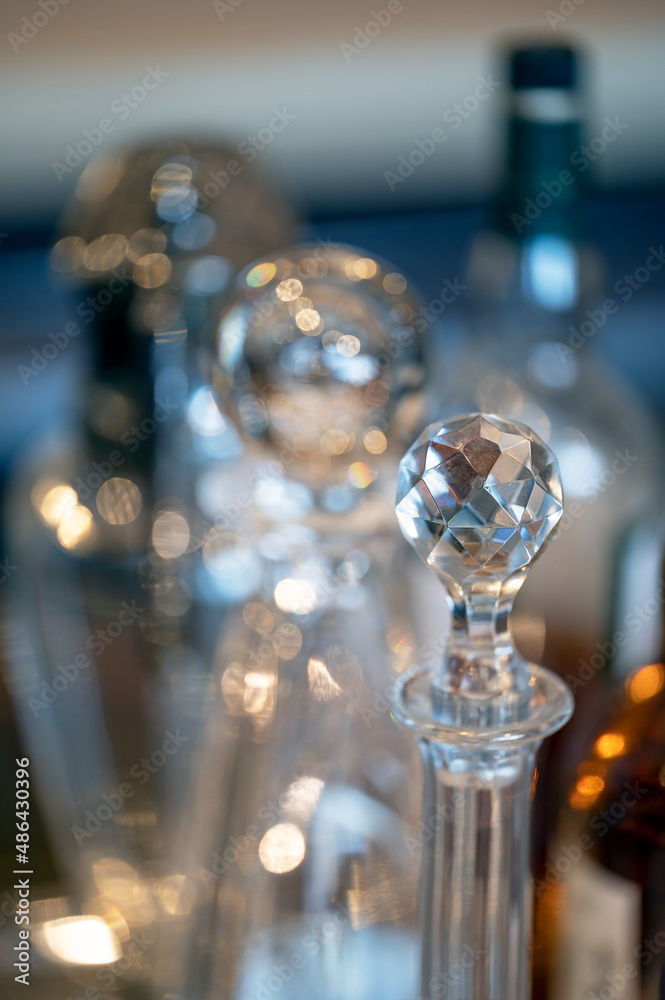 Cut crystal decanter stopper creates an elegant atmosphere for entertaining