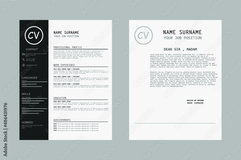 clear and modern professional resume CV template clear and modern professional resume CV template