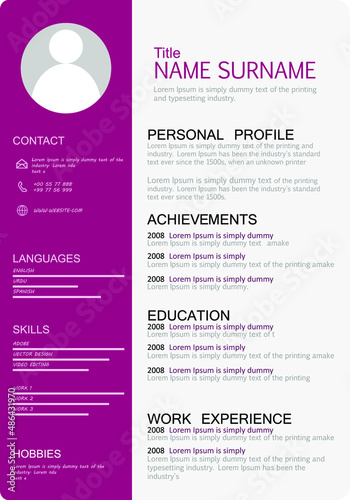 clear and modern professional resume CV template