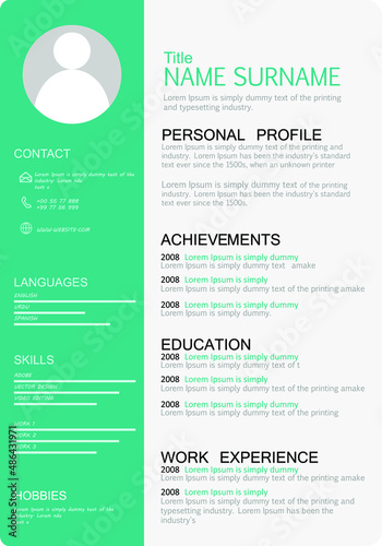 clear and modern professional resume CV template