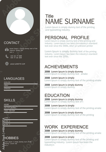 clear and modern professional resume CV template