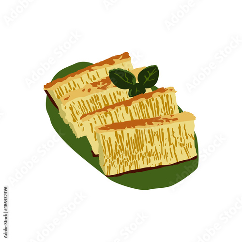 Bika ambon indonesian food design vector photo