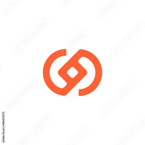 C D CD DD Letter with Diamond Drill Form Infinity Symbol Logo Design Vector
