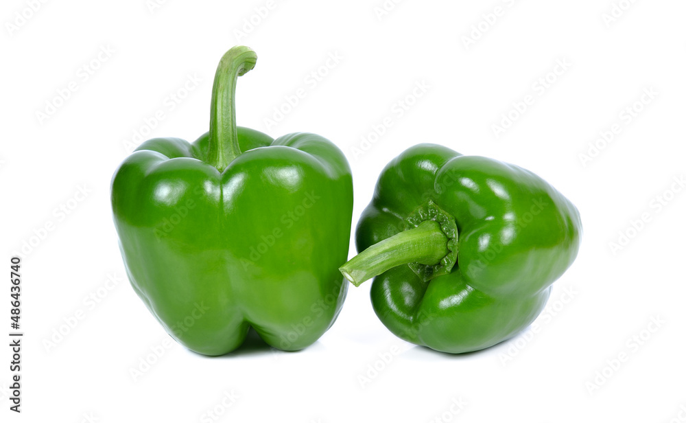 Green pepper isolated on white background Green pepper isolated on white background