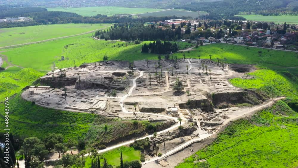 Time lapse over Megiddo National Parks, Israel clouds passing by