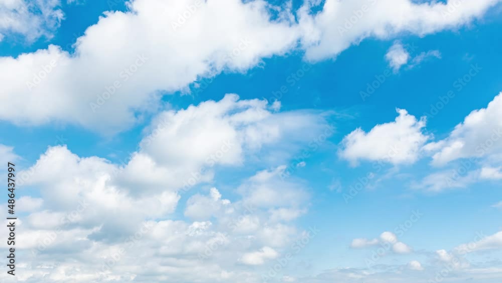 White clouds change shapes on the blue sky. Sky clouds time lapse. White clouds change shapes on the blue sky. Sky clouds time lapse.