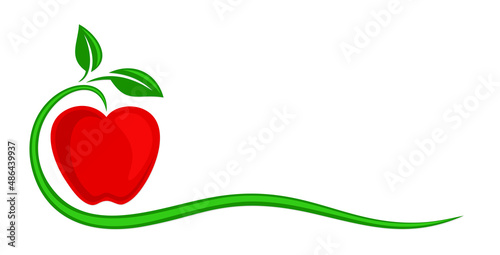 The Symbol of red ripe apple.