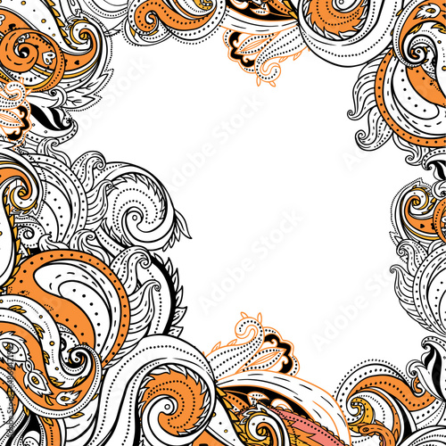 Floral paisley frame