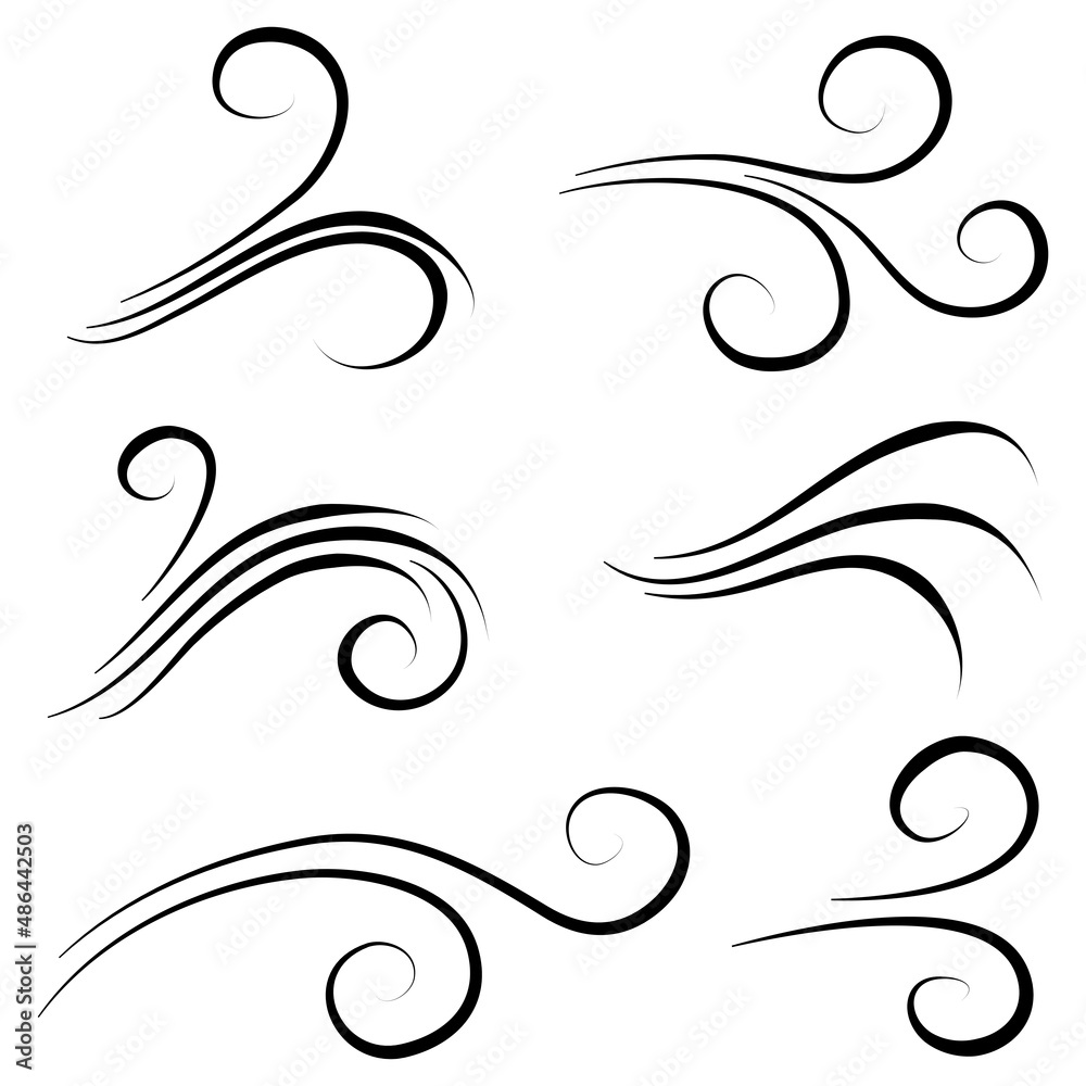 doodle wind illustration vector handrawn style doodle wind illustration vector handrawn style