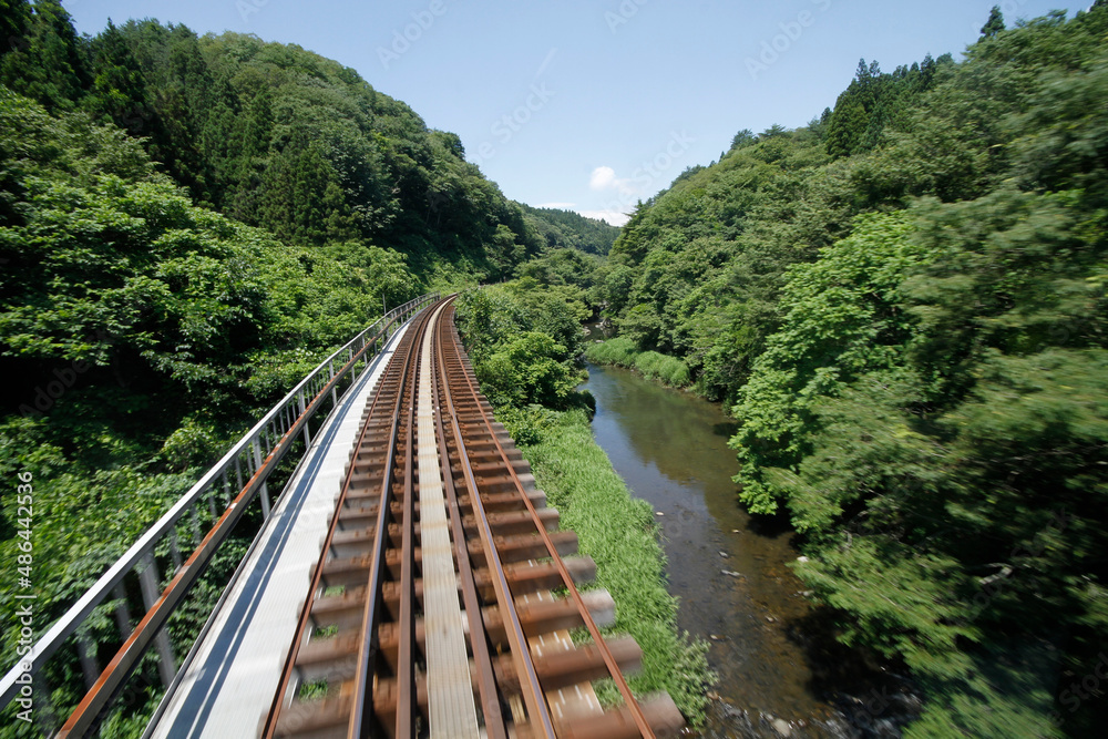 ガーダー橋。JR東日本気仙沼線。2013年3月撮影