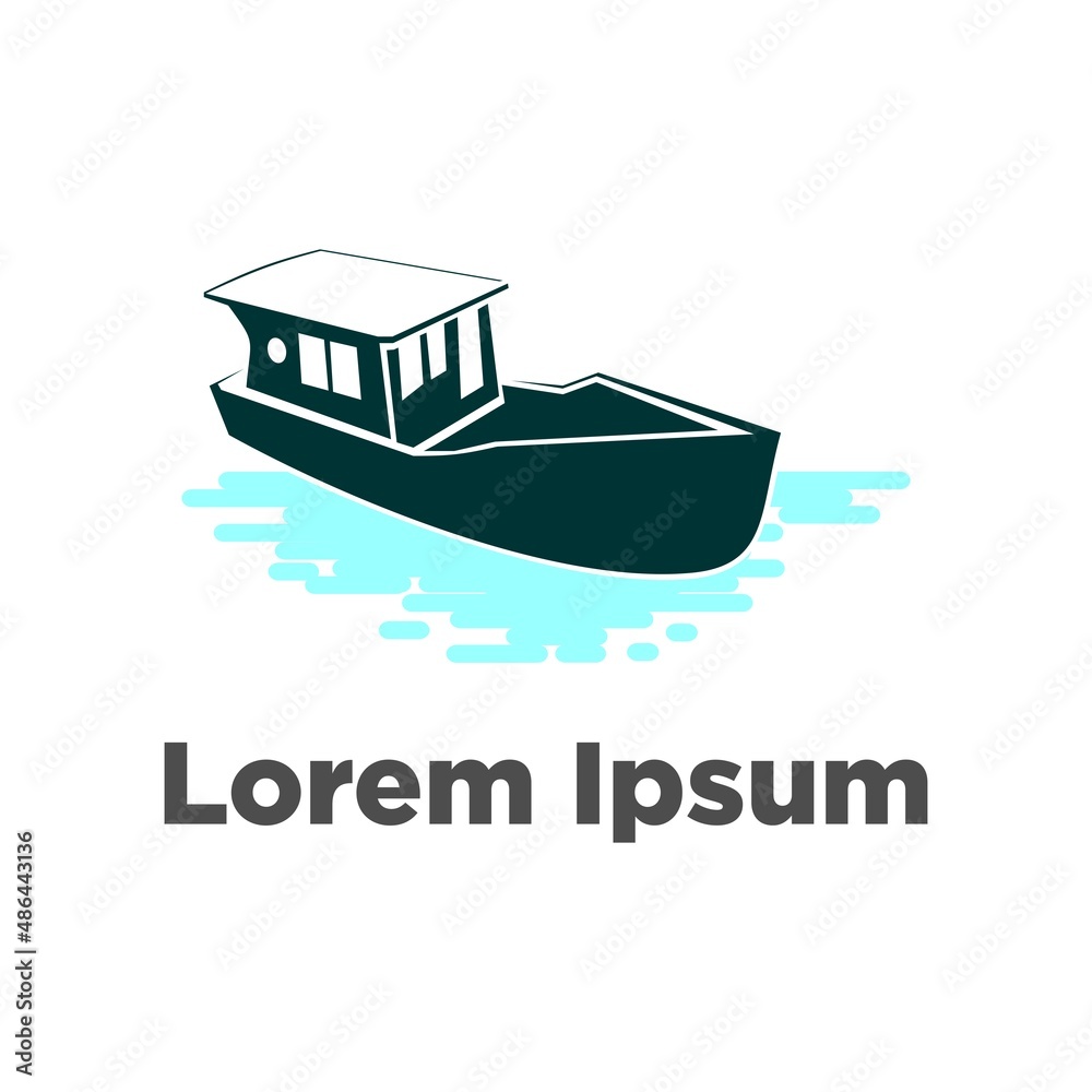 Fototapeta premium Ship Logo Design Template. ship logos ship Transportation icon for international export or import of goods and goods