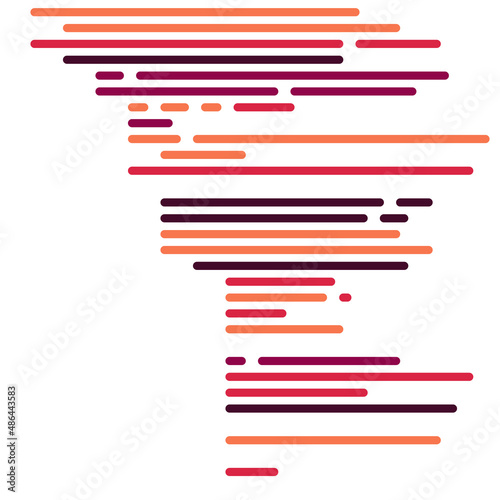 Code on screen vector illustration, flat cartoon coding lines simulation