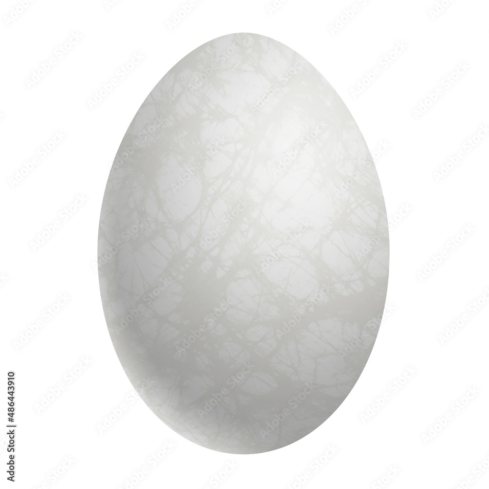 White Easter egg isolated on white background. Gray marble pattern in vintage style. Elegance hand painted decoration. White Easter egg isolated on white background. Gray marble pattern in vintage style. Elegance hand painted decoration.