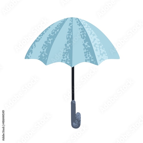 Open umbrella icon. Parasol with handle for rainy weather protection. Autumn ...