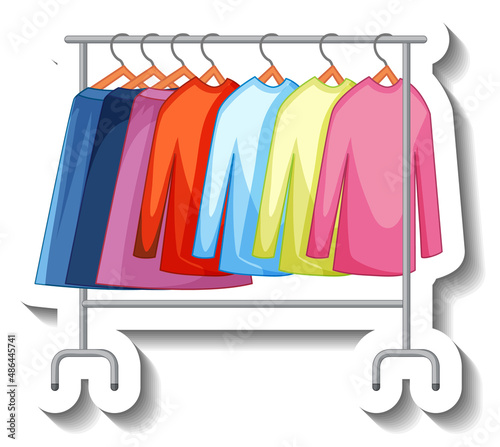 Clothes hanging on clothes rack