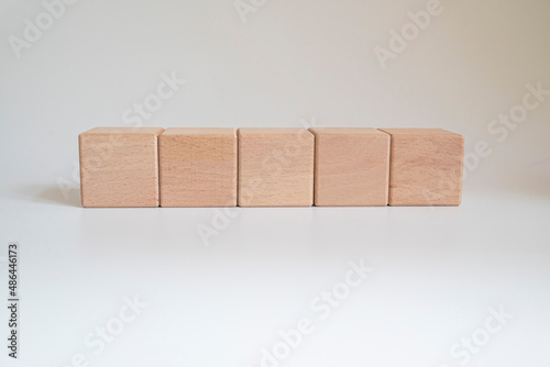 Fototapeta Naklejka Na Ścianę i Meble -  wooden blocks isolated on white background.business and finance concept.
free space for my text.