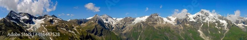 Beautiful mountain panorama GROSSGLOCKNER HIGH ALPENSTRAAT in Austria
