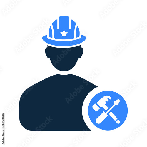Construction, man icon. vector sketch.65