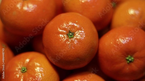 Pile of fresh tangerines. Healthy food concept