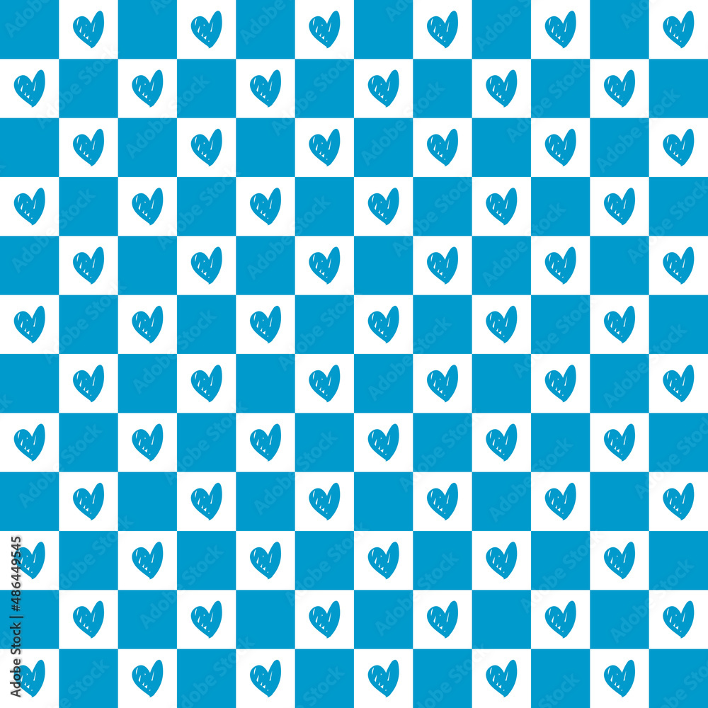 Simple hearts seamless pattern. Valentines day background. 