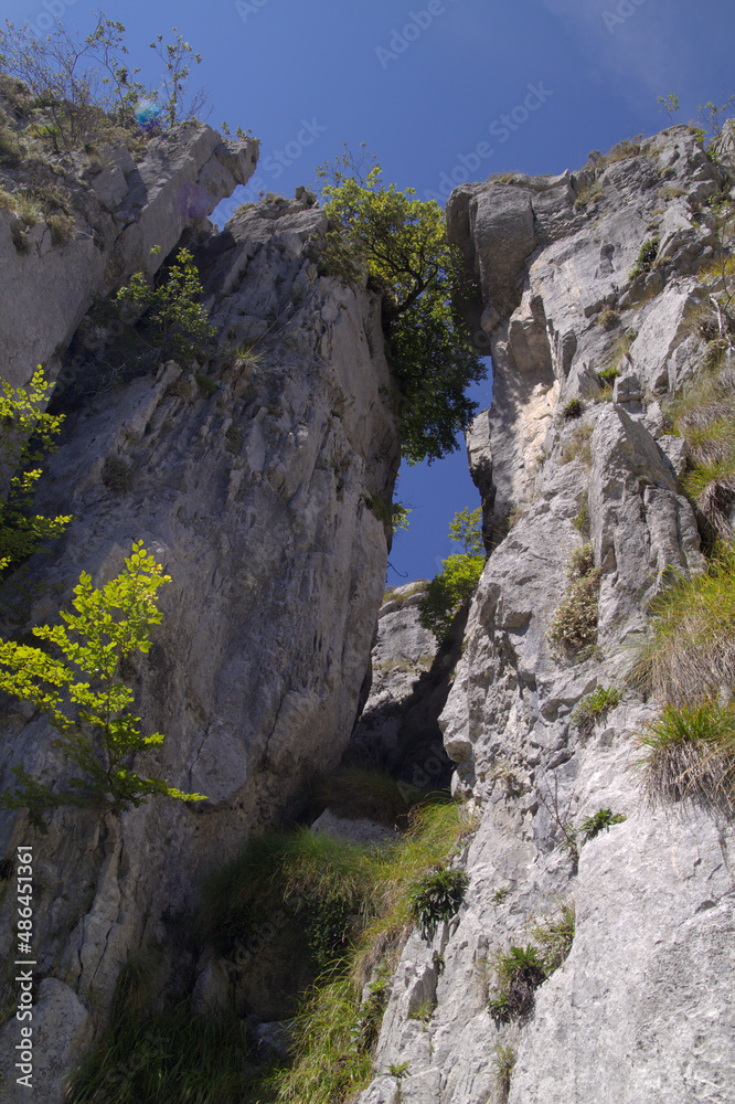 Mountainous part of Cantabria in the north of Spain, hiking route in Collados del Ason Natural Park
Mountainous part of Cantabria in the north of Spain, hiking route in Collados del Ason Natural Park