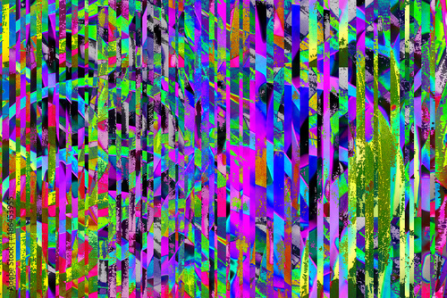Colorful fantasy attern with vertical stripes. Abstract digital illustration.