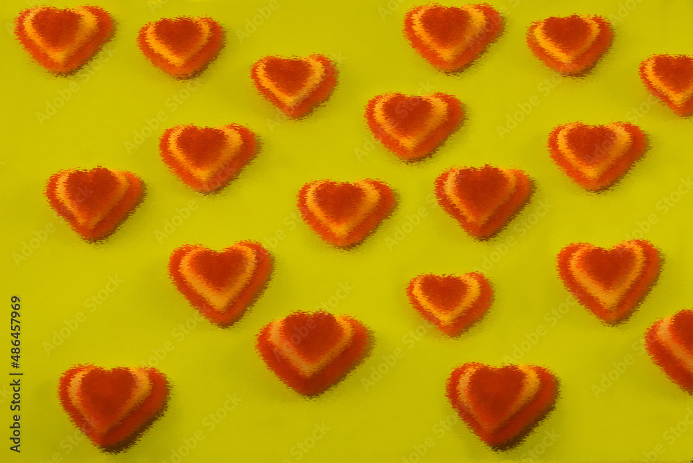 Heart shaped candy, illustration. Heart shaped candy, illustration.