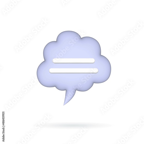 Wallpaper Mural Purple Speech 3D Bubble for Communication concept and Web UI Torontodigital.ca